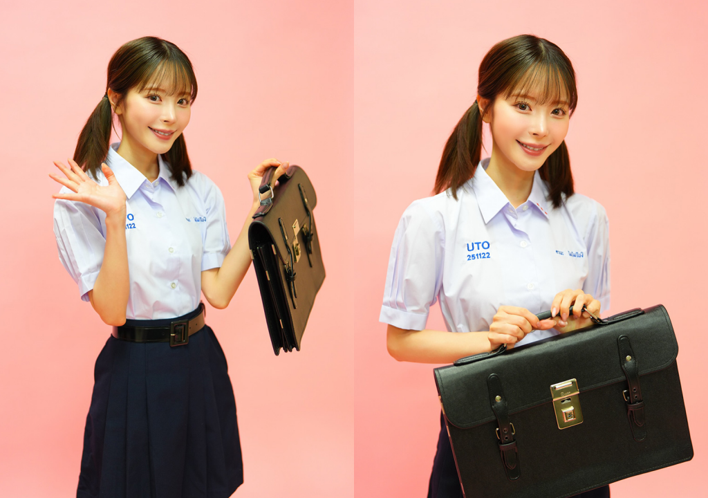 น้องคะน้า นางเอก AV ตัวท็อป อวดลุคใส ในชุดนักเรียนไทย สุดน่ารักมีปักชื่อด้วย